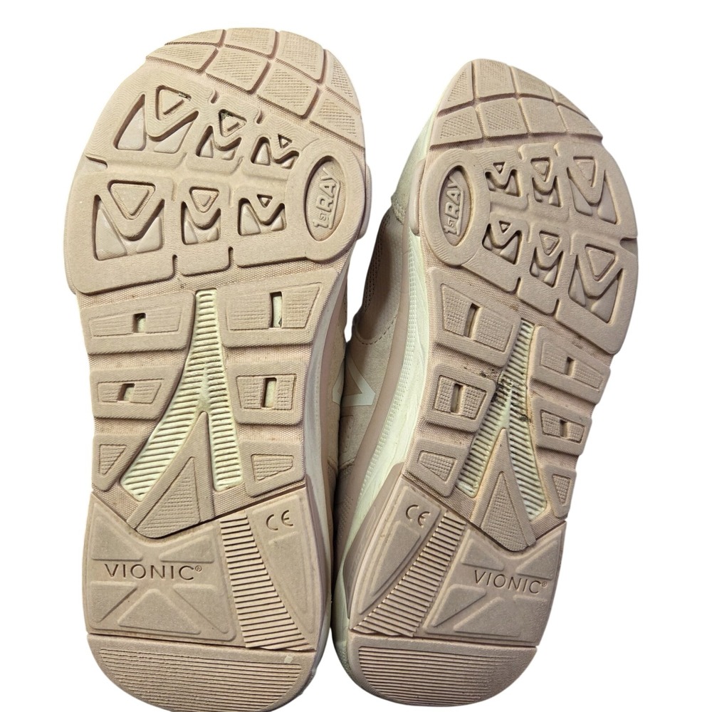 Vionic Strider Walking Shoes Pink Mesh Suede Sneakers WSTRIDER Womens 7.5 Wide - Picture 6 of 6